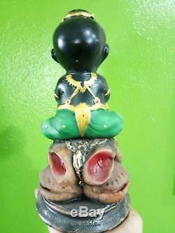 RARE Kuman Thong MAHAVAT 2 Thai Buddha thai amulet Arjan Manit statue soul metal