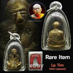 RARE LP TIM 1st-Gen WAT LAHANRAI OLD THAI BUDDHA AMULET WATERPROOF-CASE THAILAND