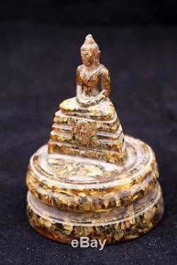 RARE Wealth Buddha Thai Currency in Resin from Collection Buddhist Shrine Piece