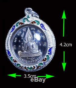 REAL! Phra Chinnaraj emperor wat Yai be. 2548, Thai Buddha Amulet Solid Silver