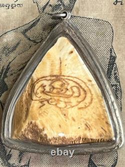 Rahu Kae, L P Rea Wat Phrasong, yr2539Thai Buddha Amulet, silver Casing