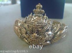 Rahu Thai Amulet Buddha Talisman Rich Wealth Magic Lucky Bangle Bracelet