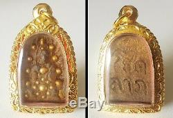 Rare 5 Phra Somdej Benjapakee Gold Button Wat Pra Kaew Thai Buddha Amulet