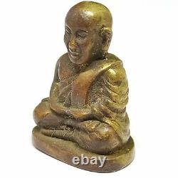 Rare Antique Buddha Statue, Bronze, Brass Gold Gilding, Bell Inside, Asian Thai