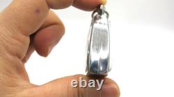 Rare Antique Thai Buddha Amulet Pendant Phra Yod Thong Ayutthaya Art Brass Alloy