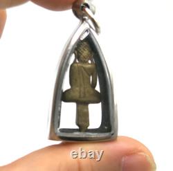 Rare Antique Thai Buddha Amulet Pendant Phra Yod Thong Ayutthaya Art Brass Alloy
