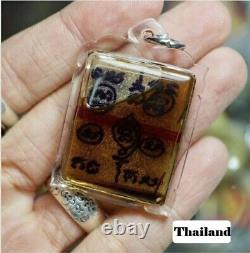 Rare Drum Phra LP Thai Buddha Amulet Pendant Magic Ancient Idol Luck Money H9
