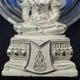 Rare Emerald Buddha Silver Sandblasted Large Model Thai Amulet 2007 108 Masters