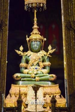 Rare Emerald Buddha Silver Sandblasted Large Model Thai Amulet 2007 108 Masters