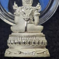 Rare Emerald Buddha Silver Sandblasted Large Model Thai Amulet 2007 108 Masters