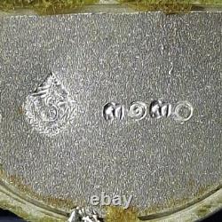 Rare Emerald Buddha Silver Sandblasted Large Model Thai Amulet 2007 108 Masters