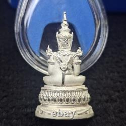 Rare Emerald Buddha Silver Sandblasted Large Model Thai Amulet 2007 108 Masters