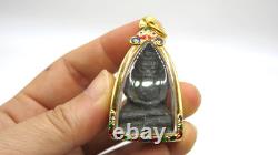 Rare Lek Lai Phra Rahu Rahoo Om Jan Pendant Thai Buddha Amulet LP Suang 1976
