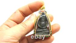 Rare Lek Lai Phra Rahu Rahoo Om Jan Pendant Thai Buddha Amulet LP Suang 1976