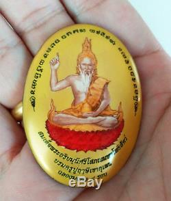 Rare Locket Lersi Khaokulen Pimyai LP Hong Thai Buddha Amulet Rich Rare 2555 BE