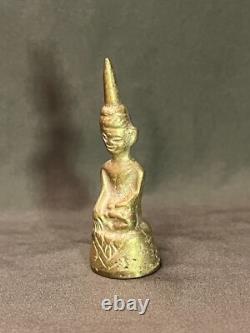 Rare Old Ancient Laos-thai Buddha Amulet Phra Chiang Rung, Art Of Lan Chang