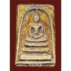 Rare PHRA SOMDEJ WAT RAKANG Pim Yai Gold Lacquered Amulet Thai Buddha Talisman