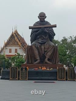 Rare PHRA SOMDEJ WAT RAKANG Pim Yai Gold Lacquered Amulet Thai Buddha Talisman