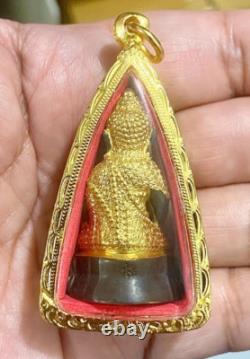 Rare Phra Kring Blessed Pawares Thai Buddha Sacred Pendant Amulet Protect K380