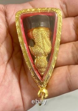 Rare Phra Kring Blessed Pawares Thai Buddha Sacred Pendant Amulet Protect K380