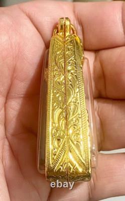 Rare Phra Kring Blessed Pawares Thai Buddha Sacred Pendant Amulet Protect K380