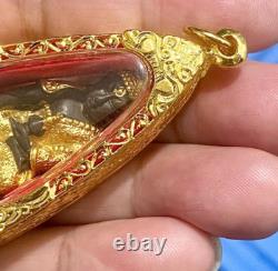 Rare Phra Kring Blessed Pawares Thai Buddha Sacred Pendant Amulet Protect K380
