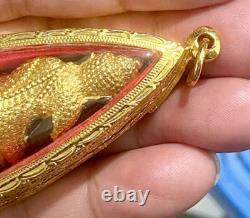 Rare Phra Kring Blessed Pawares Thai Buddha Sacred Pendant Amulet Protect K380
