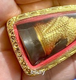 Rare Phra Kring Blessed Pawares Thai Buddha Sacred Pendant Amulet Protect K380