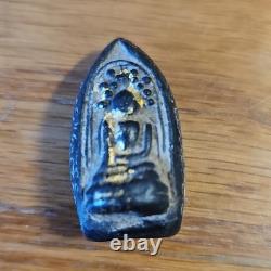Rare Phra Kring Klong Takian Wat Pradoosongdham Thai Buddha antique silver case