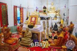 Rare! Phra LP Tim Wat Rahanrai Nur Copper BE57 Old Thai Amulet Buddha Antique