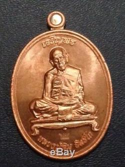 Rare! Phra LP Tim Wat Rahanrai Nur Copper Old Thai Amulet Buddha Antique #2