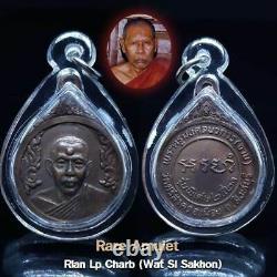 Rare Phra Lp Charb Thailand Top Famous Monk Lucky Pendant Thai Buddha Amulet