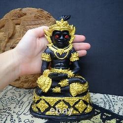 Rare Phra Ngang Statue Blessed Thai Buddha Amulet Khmer Statue Yoni Red Eye Luck