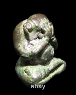 Rare Phra Pidta LP Kaew Wat Krua Wan Pim Wow Antique Thai Sacred Buddha Amulet