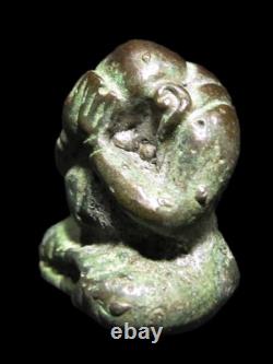 Rare Phra Pidta LP Kaew Wat Krua Wan Pim Wow Antique Thai Sacred Buddha Amulet
