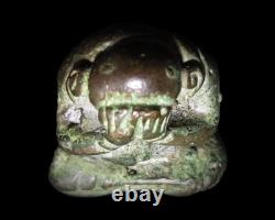 Rare Phra Pidta LP Kaew Wat Krua Wan Pim Wow Antique Thai Sacred Buddha Amulet