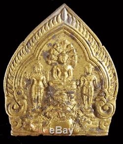 Rare! Phra Pikanet Rahu LP Thongchai + Cer. Card Wat Thai Amulet Buddha Antique