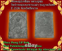Rare! Phra Pong LP Suk Wat Pakklongmakhamtoa BE2536 Old Thai Buddha Antique #1