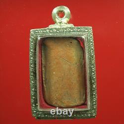 Rare Phra Somdej Kru Wat Pho Ayutthaya. BE. 2440-2450 Thai buddha amulet&Card#1