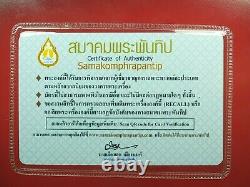Rare Phra Yod Khun Pon, Lopburi, Kru Wat Kai Lopburi, Thai buddha amulet & Card