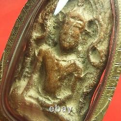 Rare Phra Yod Khun Pon, Lopburi, Kru Wat Kai Lopburi, Thai buddha amulet & Card