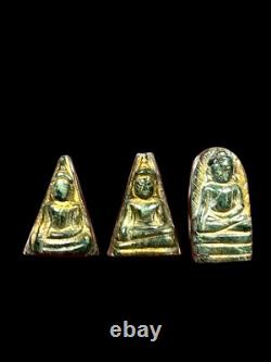 Rare Set of Benjapakee Green Jade Wat Phra Kaew Wangna Thai Buddha Amulet