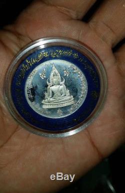 Rare! Silver Thai Buddha amulet Phra Chinnaraj By LP Koon Wat Banrai Be. 2538