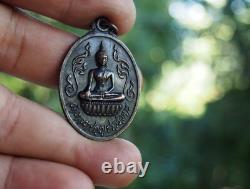Rare! Thai Amulet Buddha and Three Heads Mythical Elephant Erawan Talisman