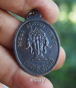 Rare! Thai Amulet Buddha and Three Heads Mythical Elephant Erawan Talisman