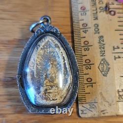Rare Thai Buddha Amulet Power And Light, In Real Silver Sealed Case