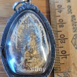 Rare Thai Buddha Amulet Power And Light, In Real Silver Sealed Case