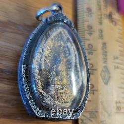 Rare Thai Buddha Amulet Power And Light, In Real Silver Sealed Case