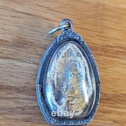 Rare Thai Buddha Amulet Power And Light, In Real Silver Sealed Case