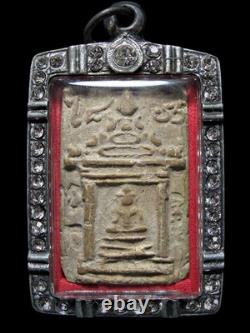 Rare Thai Buddha Somdej Style Powder Amulet Wat Phra Thaen Sila Asana Era